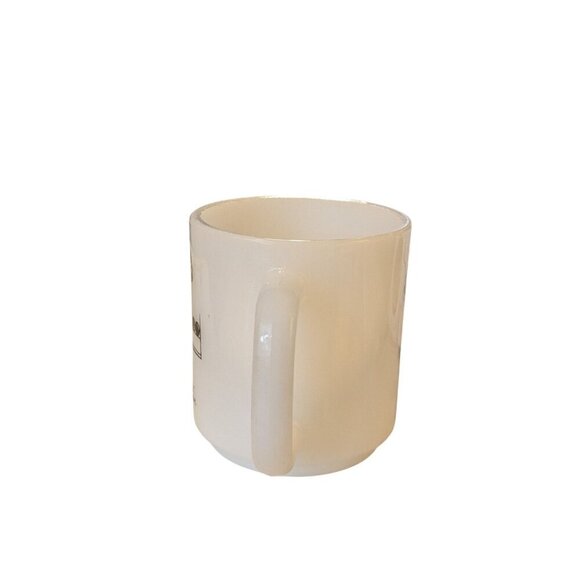 Vintage Glasbake White Glass Mug Comical Bowling Cartoon Comic Funny Novelty - Picture 4 of 7